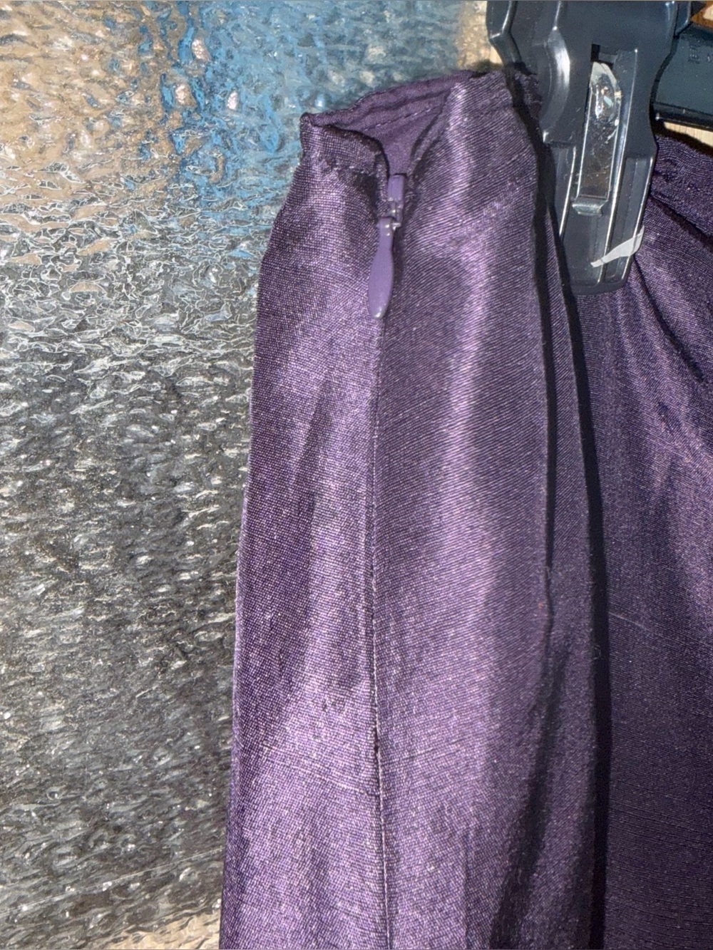 Sundance 100% Silk Maxi Skirt Full Purple size 12 - Picture 7 of 9